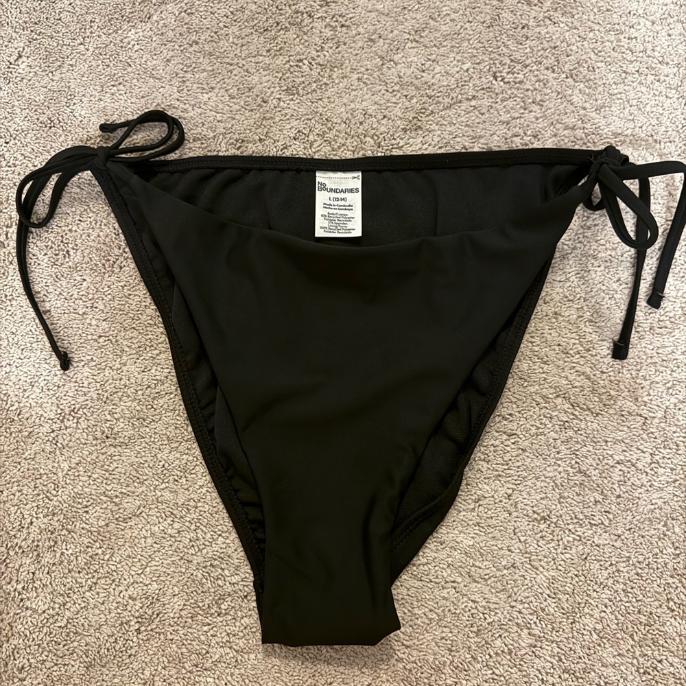 Black Bikini Bottom with Side Ties